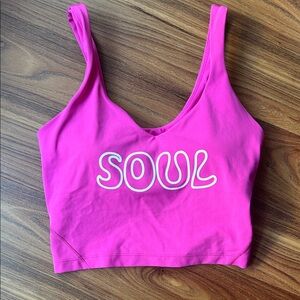 Lululemon Align Crop Top with 'SOUL' from SoulCycle - Size 6